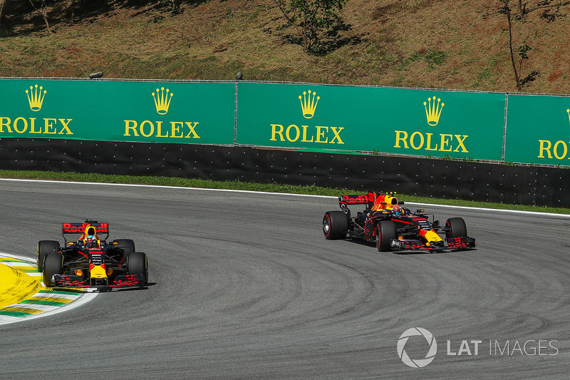 Daniel Ricciardo, Red Bull Racing RB13 y Max Verstappen, Red Bull Racing RB13