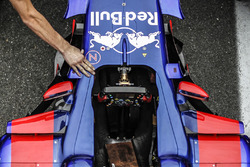 Steering wheel and cockpit detail of the Scuderia Toro Rosso STR12