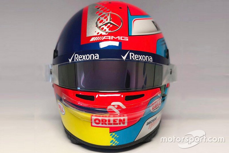 Helm van George Russell, Williams Racing