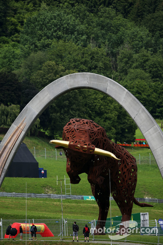 Red Bull statue