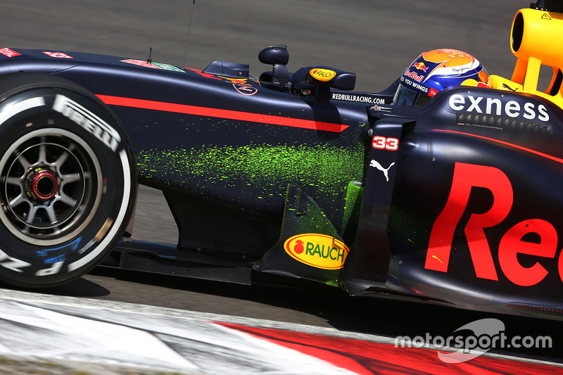 Max Verstappen, Red Bull Racing RB12 with flow-vis paint
