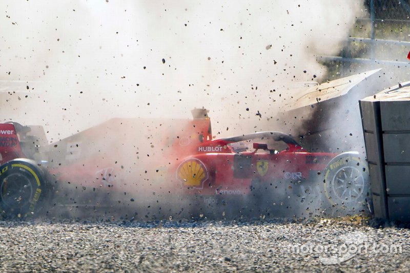 Sebastian Vettel, Ferrari SF90, Unfall in Barcelona 2019