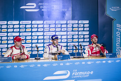 Winner Sam Bird, DS Virgin Racing, in the Press Conference with Felix Rosenqvist, Mahindra Racing, a