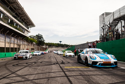 Grid da Porsche GT3 Cup em Interlagos