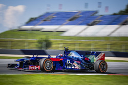 Marc Marquez drives a Toro Rosso F1