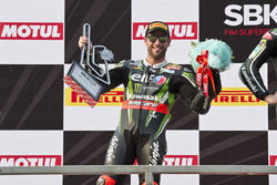 Tweede, Tom Sykes, Kawasaki Racing Team, op het podium