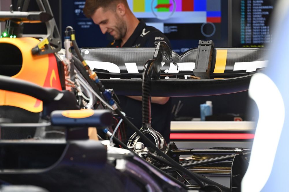 Red Bull Racing RB19 detalle del alerón trasero