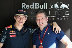 Max Verstappen, Red Bull Racing with his father Jos Verstappen