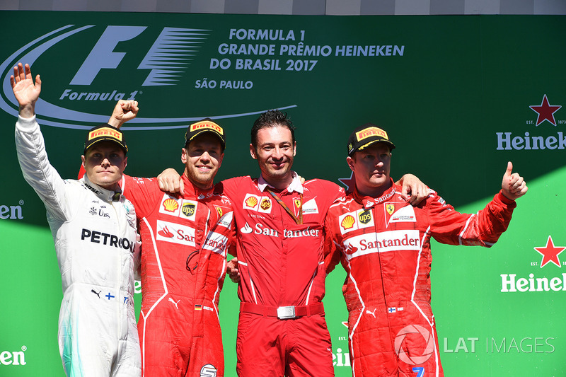 2017: 1. Sebastian Vettel, 2. Valtteri Bottas, 3. Kimi Räikkönen