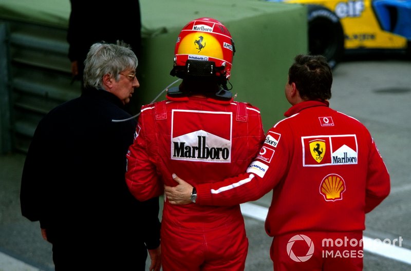 Herbie Blash, with race winner Michael Schumacher, Ferrari and Jean Todt, Ferrari Sporting Director