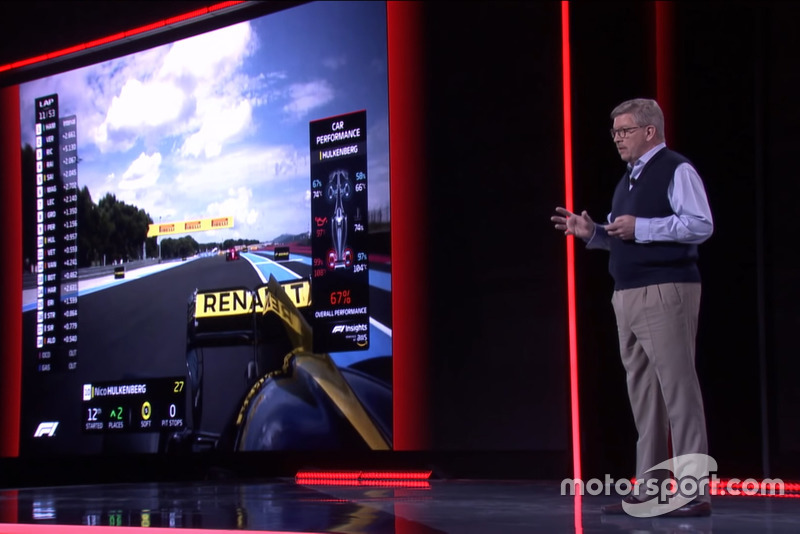 Ross Brawn tijdens zijn presentatie in Las Vegas