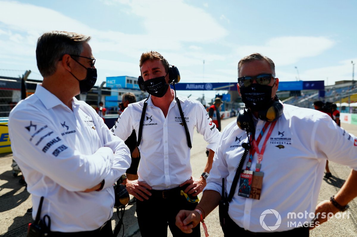 Mark Preston, Team Principal, DS Techeetah, James Rossiter, DS Techeetah development driver