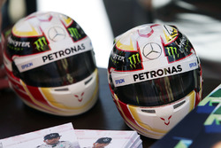 Mini helmets of Lewis Hamilton, Mercedes AMG F1 Team