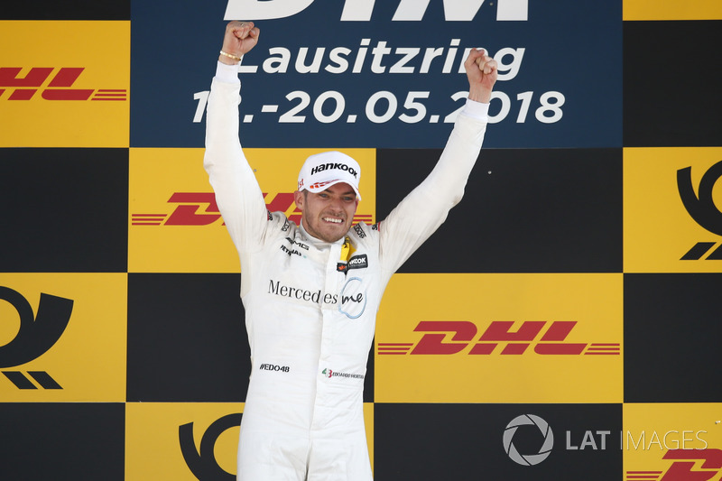 Podio: il vincitore della gara Edoardo Mortara, Mercedes-AMG Team HWA