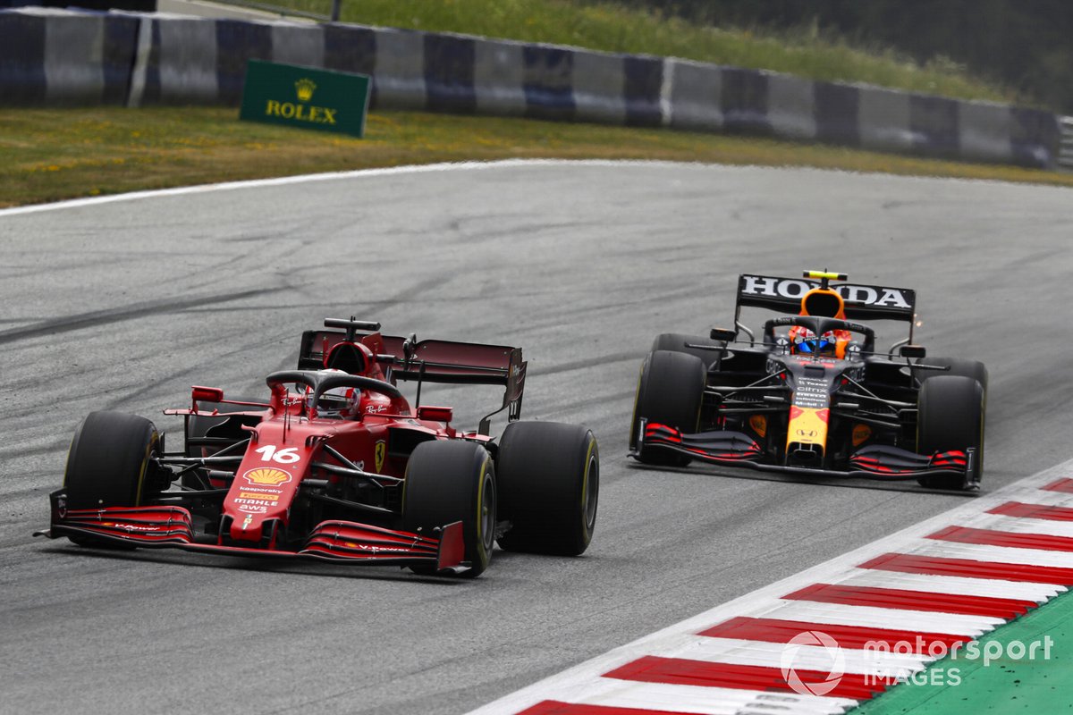 Charles Leclerc, Ferrari SF21, Sergio Perez, Red Bull Racing RB16B
