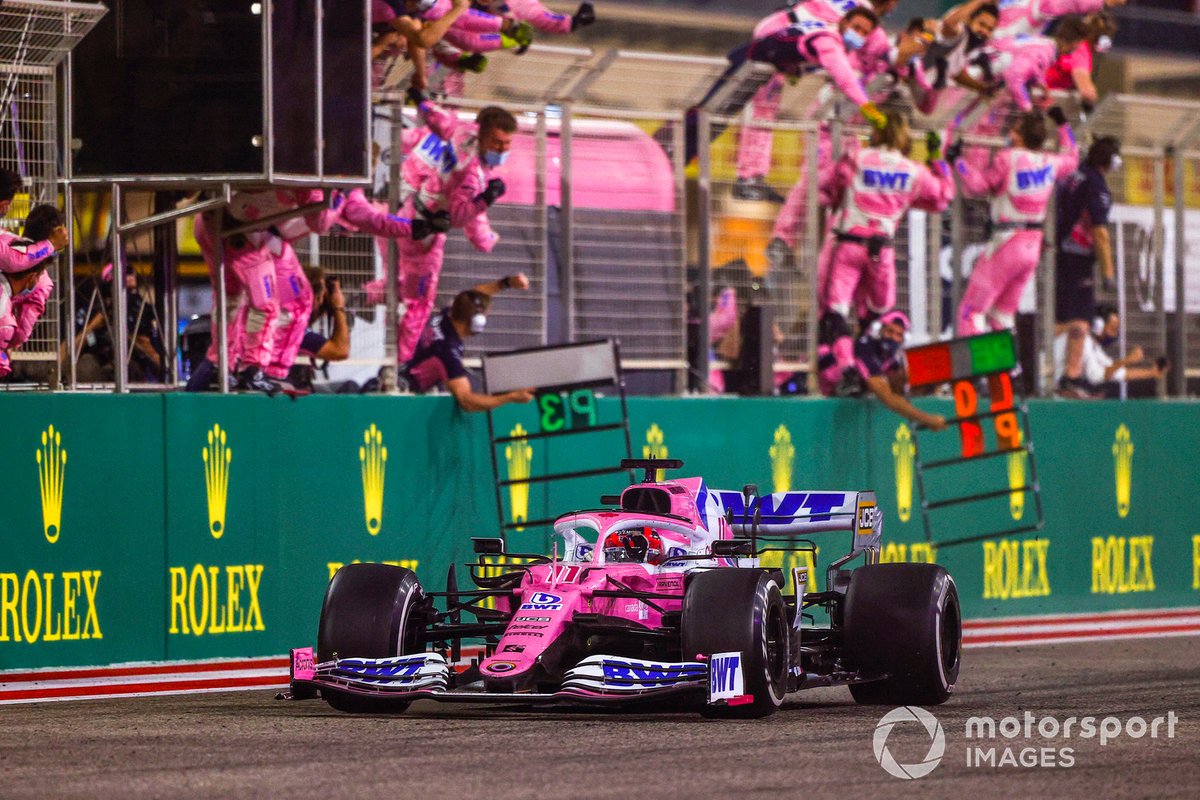Le vainqueur Sergio Perez, Racing Point RP20
