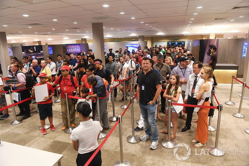 Fans at the autograph session