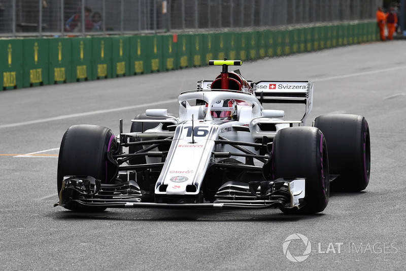 Charles Leclerc, Sauber C37 on the grid