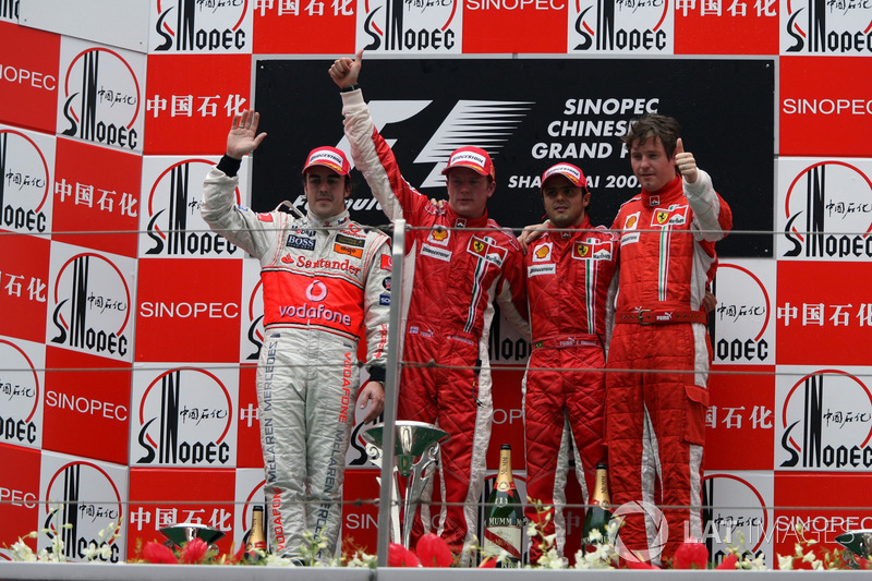2007: 1. Кими Райкконен, 2. Фернандо Алонсо, 3. Фелипе Масса