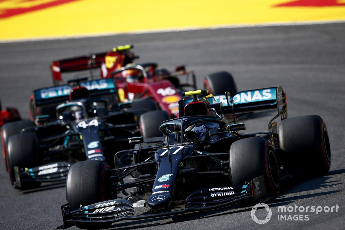 Валттери Боттас, Mercedes F1 W11, Льюис Хэмилтон, Mercedes F1 W11, Шарль Леклер, Ferrari SF1000