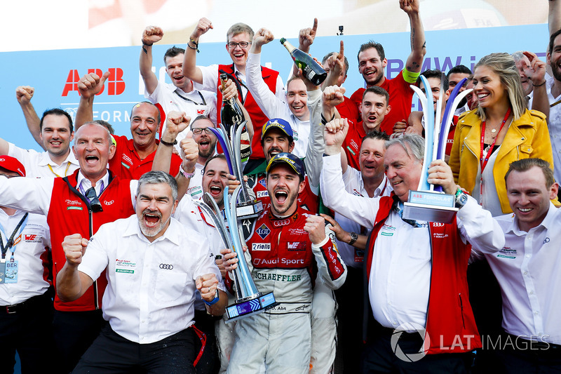 Podio: segundo lugar Lucas di Grassi, Audi Sport ABT Schaeffler, ganador de la carrera Daniel Abt, Audi Sport ABT Schaeffler