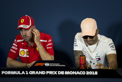 Sebastian Vettel, Ferrari and Lewis Hamilton, Mercedes-AMG F1 in the Press Conference
