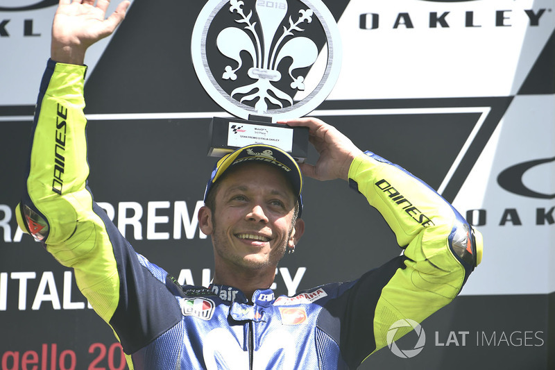Podio: tercer puesto Valentino Rossi, Yamaha Factory Racing
