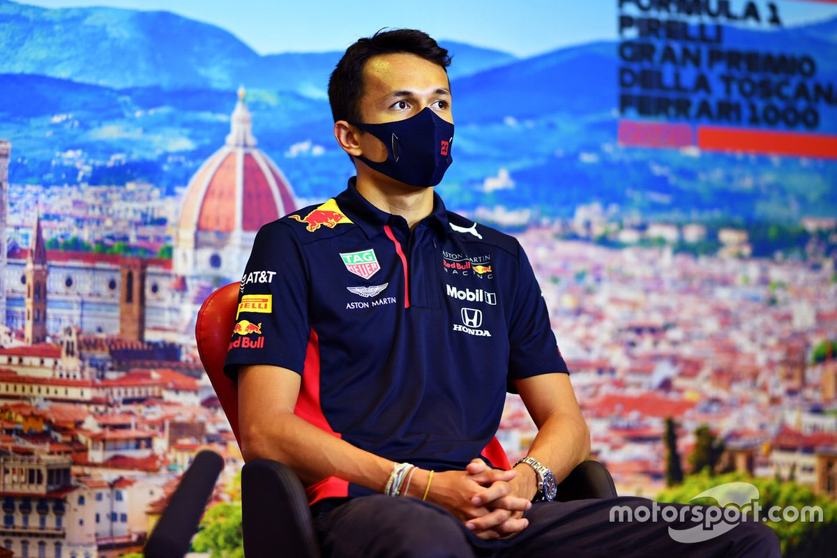 Alex Albon, Red Bull Racing in the press conference