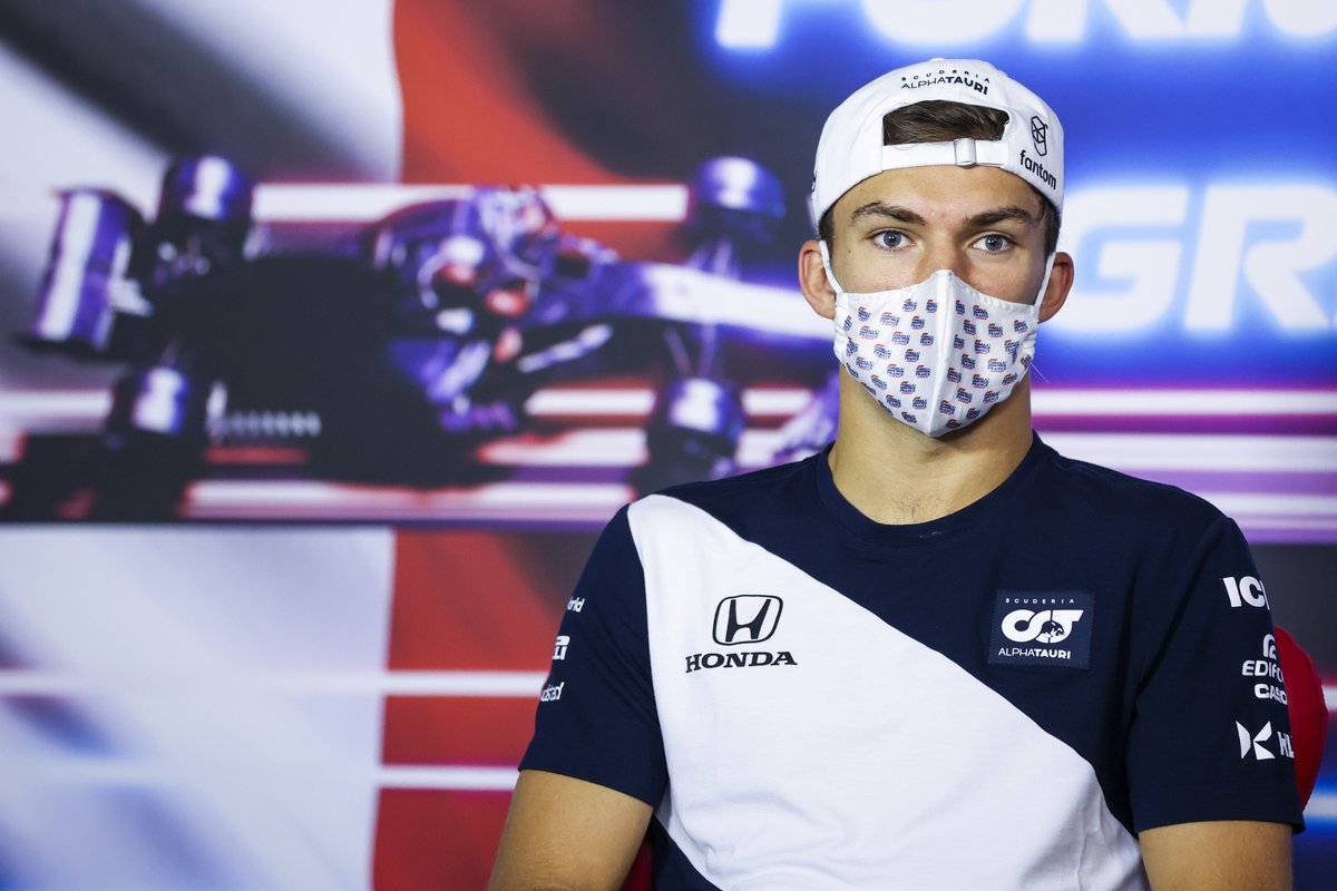 Pierre Gasly, AlphaTauri in the Press Conference