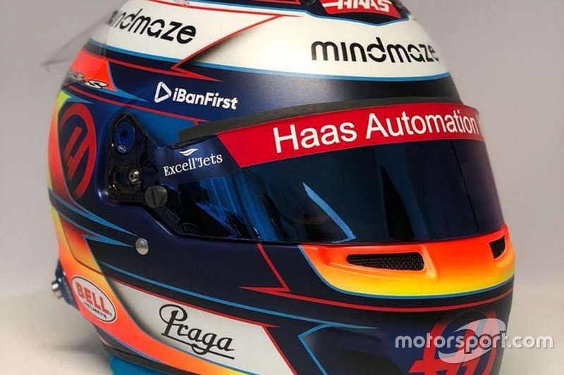 Helmet of Romain Grosjean, Haas F1 Team