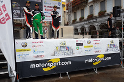Sébastien Carron, Vincent Landais, Paolo Pianca sul podio, Rally Ronde del Ticino