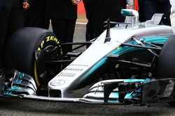 Mercedes AMG F1 W08 detail voorvleugel
