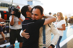 Nicolas Jean Todt, President, FIA. embraces Felipe Massa, Williams, ahead of the drivers final race