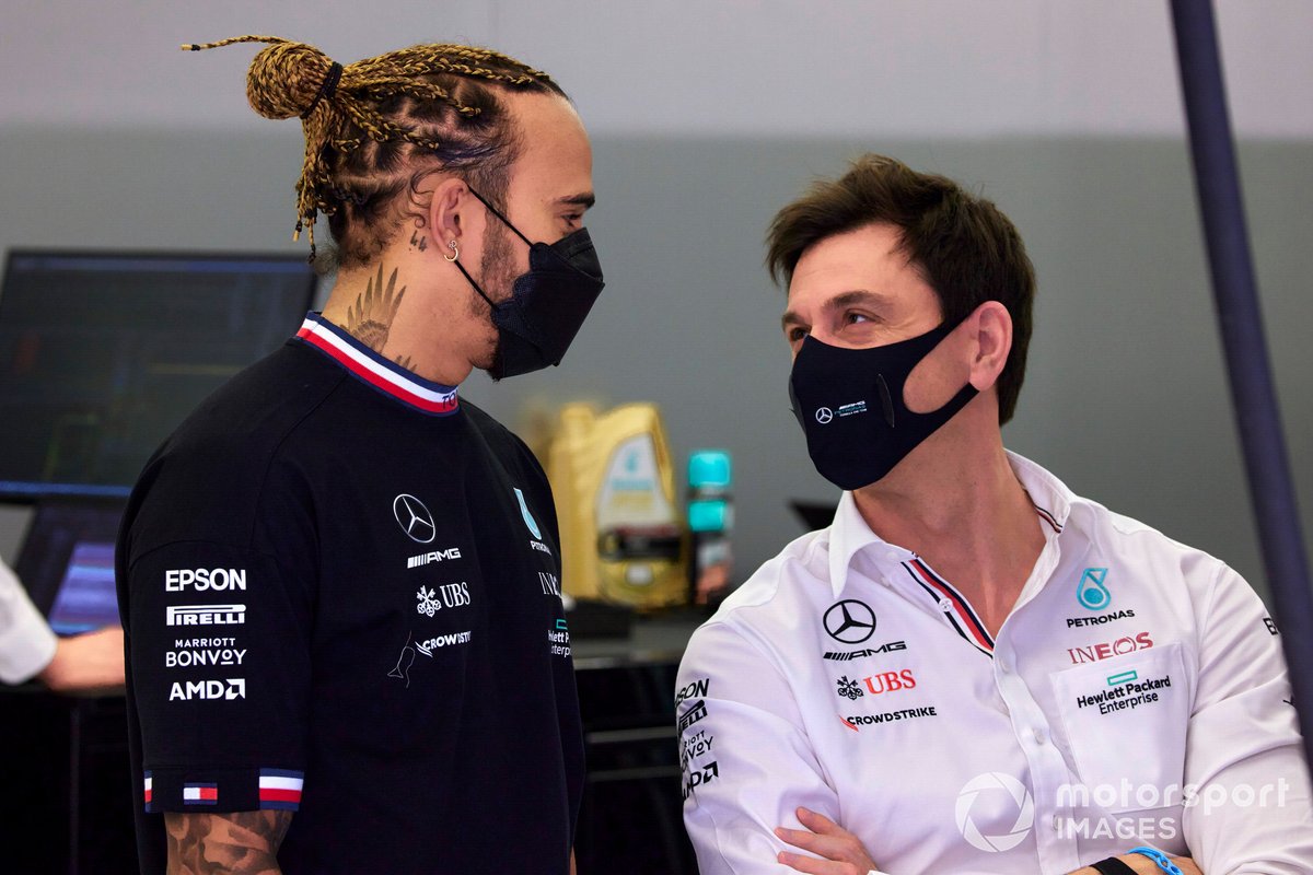 Lewis Hamilton, Mercedes y Toto Wolff, Executive jefe de Mercedes.
