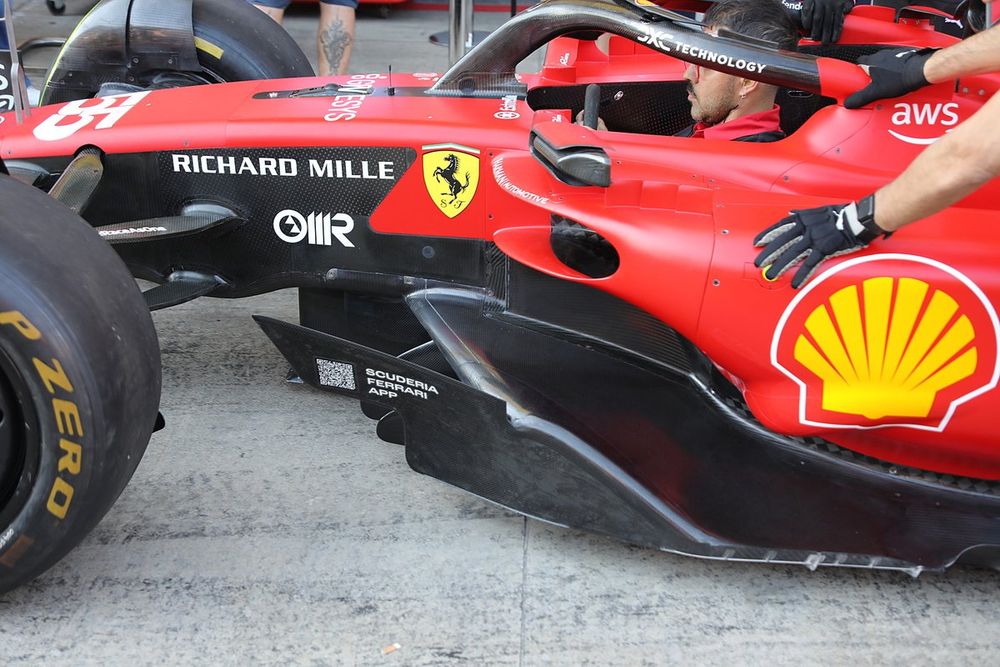 Ferrari SF-23 detalle lateral delsidepod