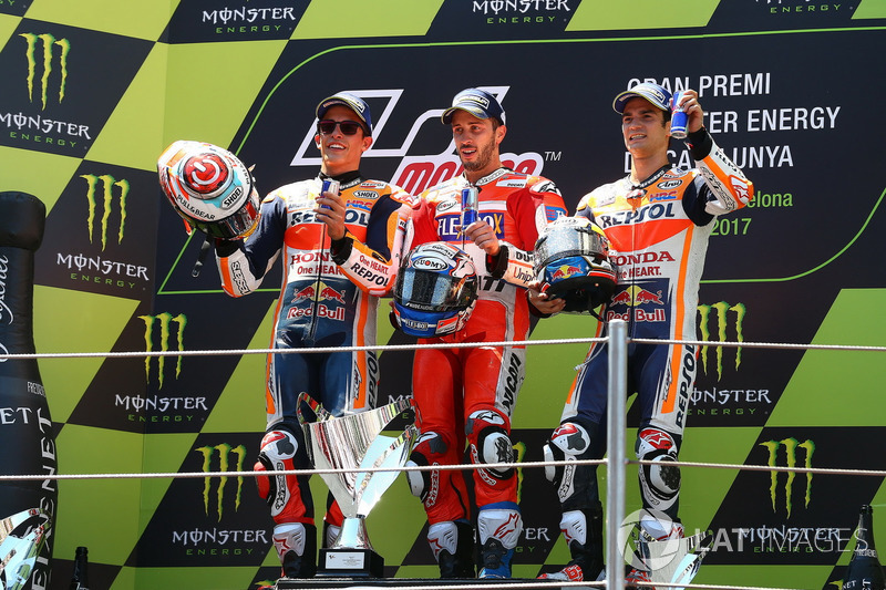 Podium: second placde Marc Marquez, Repsol Honda Team, Race winner Andrea Dovizioso, Ducati Team, th