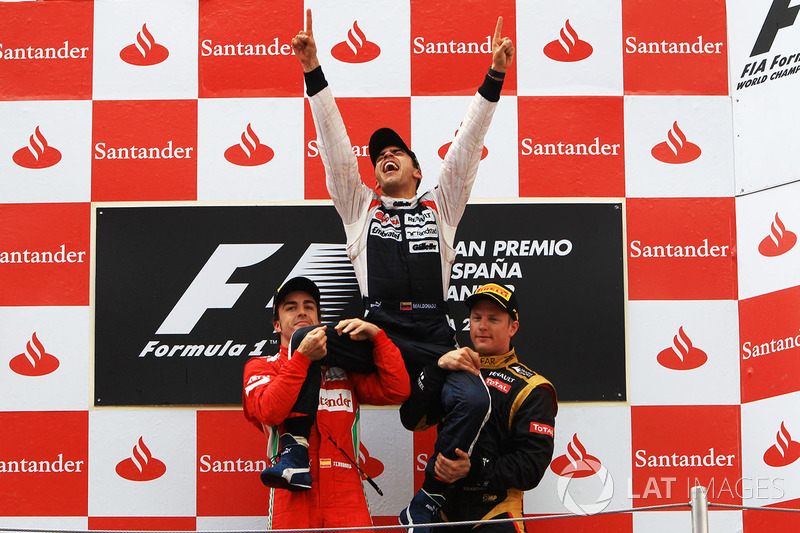 2012: 1. Pastor Maldonado, 2. Fernando Alonso, 3. Kimi Raikkonen