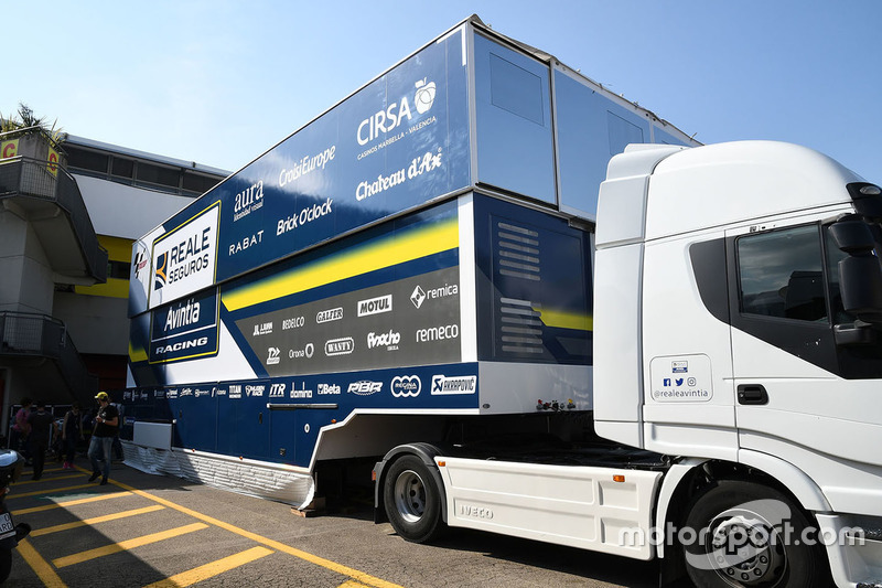 Avintia Racing motorhome