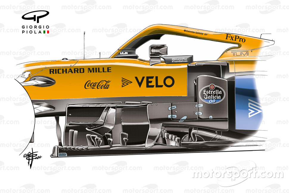 McLaren MCL35 new barge boards