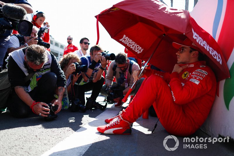 Charles Leclerc, Ferrari, on the grid