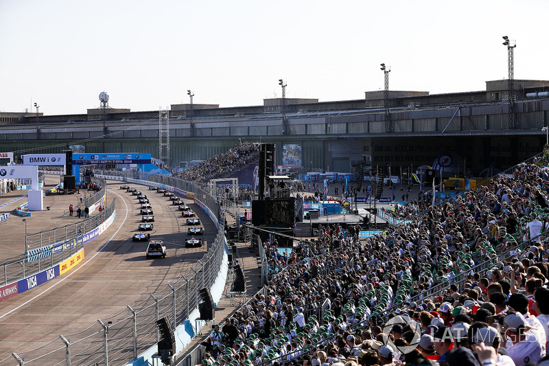 The Grid lines up for the start of the Berlin ePrix