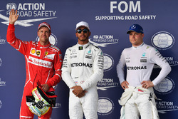 Pole: Lewis Hamilton, Mercedes-Benz F1 W08,2. Sebastian Vettel, Ferrari, 3. Valtteri Bottas, Mercede