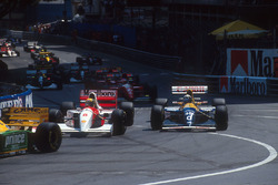 Ayrton Senna, McLaren MP4/8, Damon Hill, Williams FW15C Renault