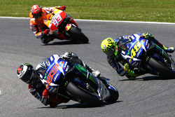 Jorge Lorenzo, Yamaha Factory Racing, Valentino Rossi, Yamaha Factory Racing, und Marc Marquez, Reps