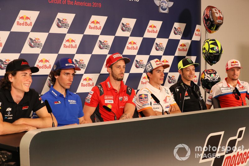 Joe Roberts, Alex Rins, Team Suzuki MotoGP, Andrea Dovizioso, Ducati Team, Marc Marquez, Repsol Honda Team, Valentino Rossi, Yamaha Factory Racing, Jack Miller, Pramac Racing