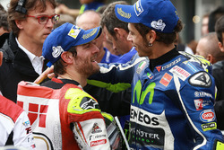 Tweede Valentino Rossi, Yamaha Factory Racing met racewinnaar Cal Crutchlow, Team LCR Honda