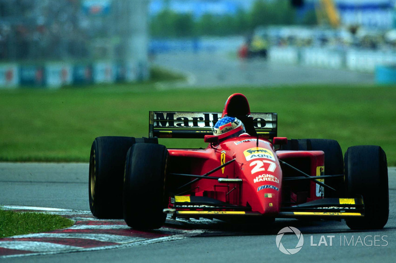 Jean Alesi, Ferrari 412T2. In Canada il pilota francese è riuscito a cogliere il primo e unico successo in carriera