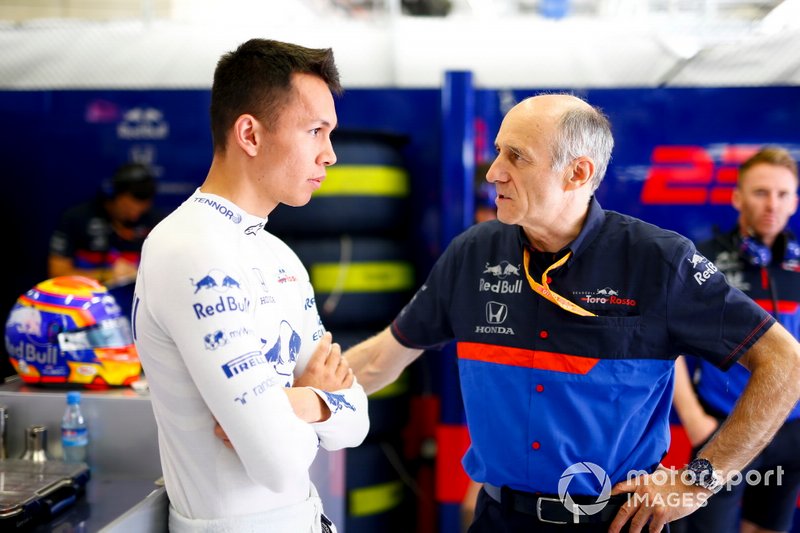 Alexander Albon, Toro Rosso et Franz Tost, Team Principal, Toro Rosso