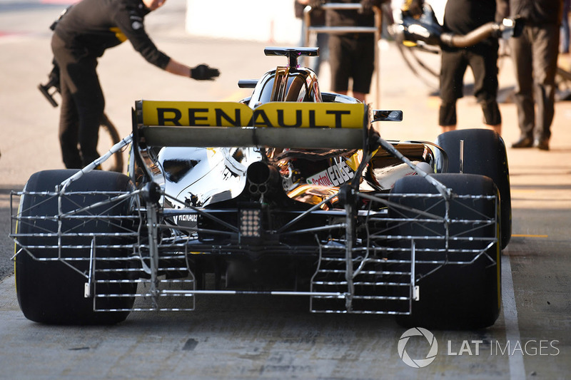 Nico Hulkenberg, Renault Sport F1 Team RS18 avec des capteurs aéro