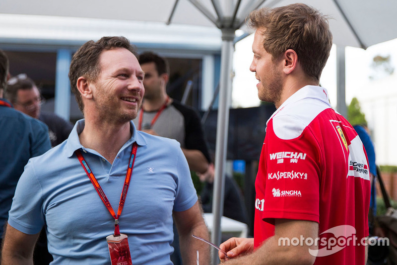 Horner en Vettel